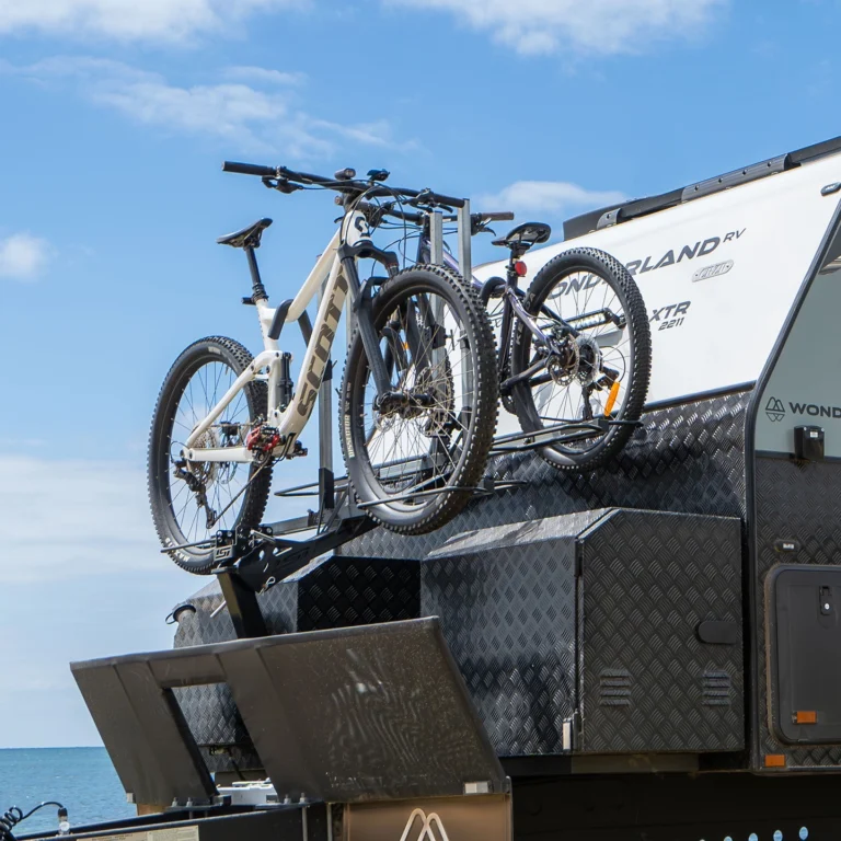 caravan bike rack on a wonderland