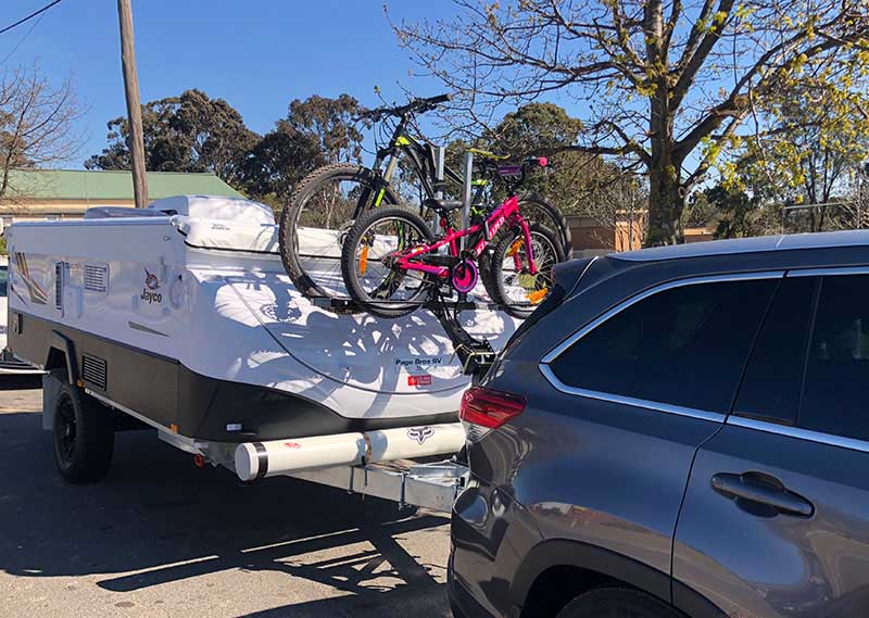 Bicycle Carrier for a Toyota Kluger and Jayco Outback