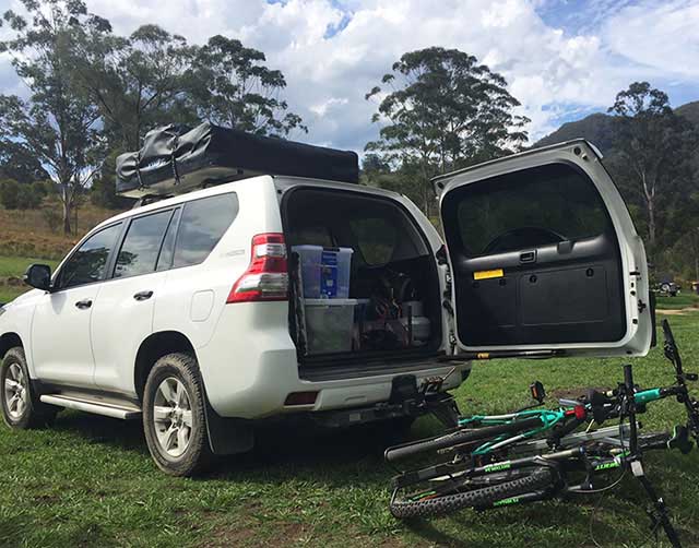 Two Bicycle Carrier for a Prado 150