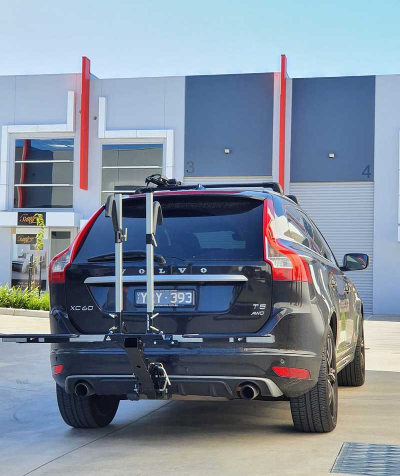 Bike Rack and Vehicle Mount Kit for a Volvo