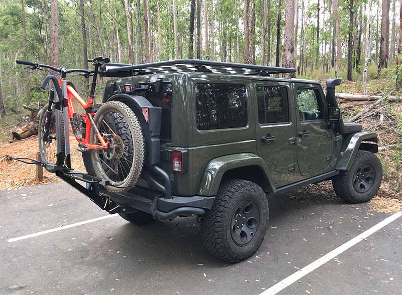 4x4x2 Bike Carrier and expansion pack for Jeep Wrangler