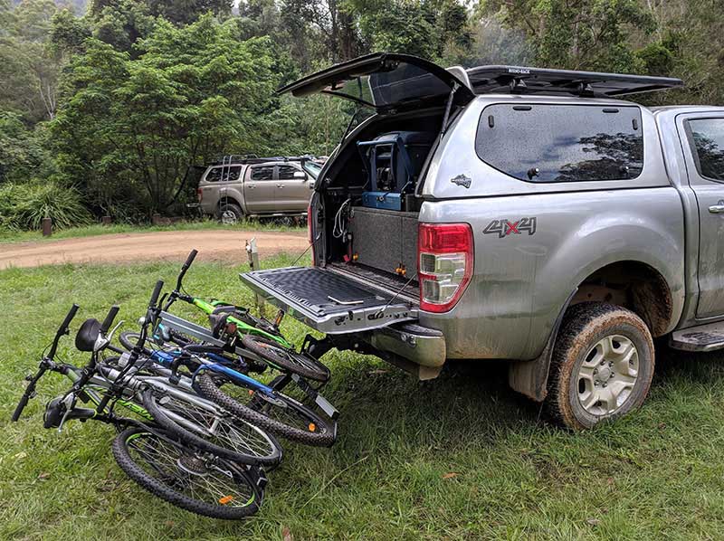 Bicycle Carrier for Ford Ranger and Camper Trailer