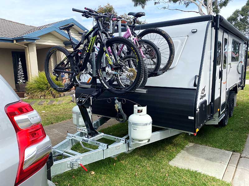 Bike Rack for a Jayco Journey and Toyota Prado